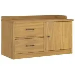 Bancă pentru hol „SANDNES” 87x40x50 cm din lemn masiv de pin
