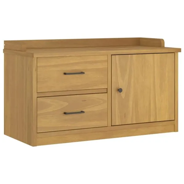 Bancă pentru hol „SANDNES” 87x40x50 cm din lemn masiv de pin