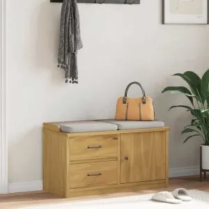 Bancă pentru hol „SANDNES” 87x40x50 cm din lemn masiv de pin