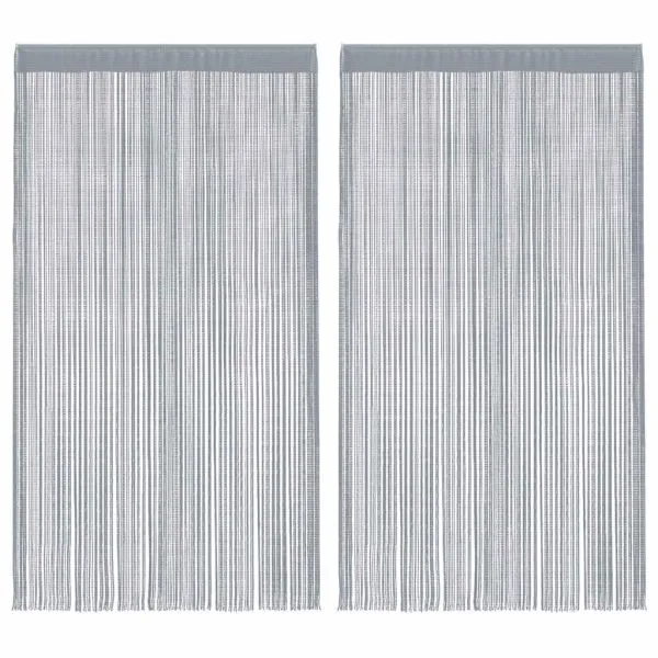 Perdele șir 2 buc Gri deschis 140×250 cm