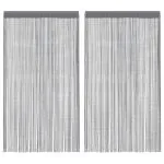 Perdele șir 2 buc Antracit 140×250 cm
