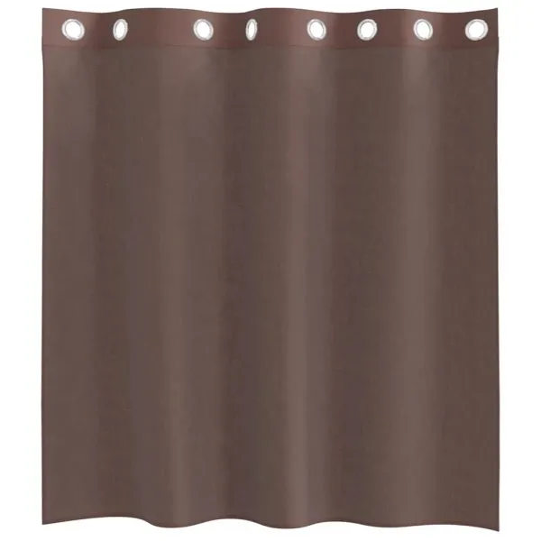 Perdele Voile cu Oelii 2 buc Maro 140×140 cm