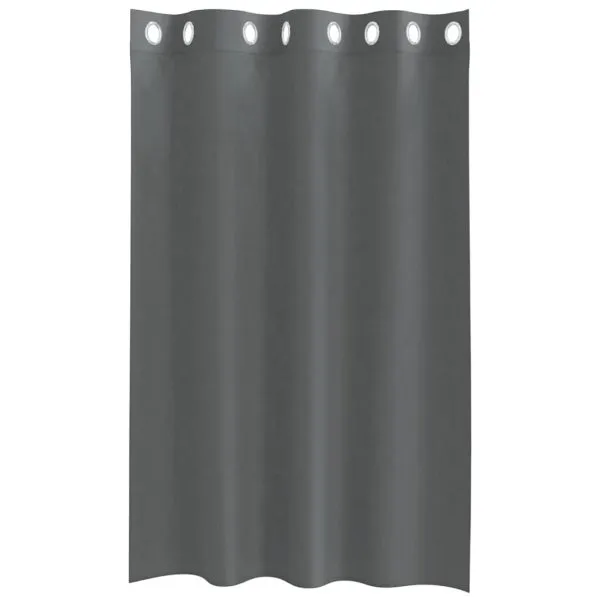 Perdele voal cu oeje 2 buc Gri închis 140×175 cm