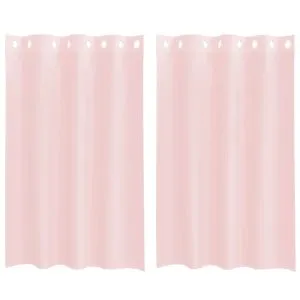 Perdele Voile cu Oelii 2 buc Roz deschis 140×175 cm