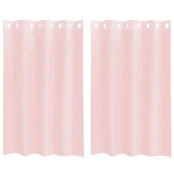Perdele Voile cu Oelii 2 buc Roz deschis 140×175 cm