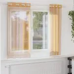 Perdele Voile cu Oelii 2 buc Portocaliu 140×175 cm