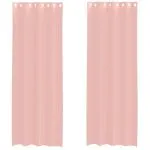 Perdele Voile cu Oelii 2 buc Roz 140×260 cm