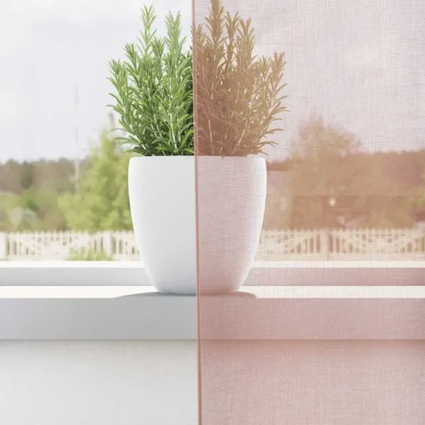 Perdele Voile cu Oelii 2 buc Roz 140×260 cm