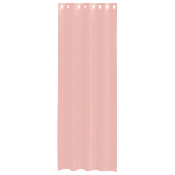 Perdele Voile cu Oelii 2 buc Roz 140×260 cm