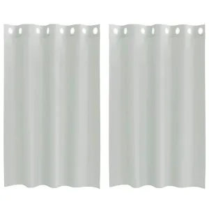 Perdele Voile cu Oelii 2 buc Gri deschis 140×175 cm