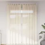 Perdele din voile cu tablă 2 buc crem