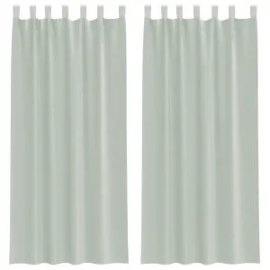 Perdele voal cu bucle 2 buc Gri deschis 140×225 cm