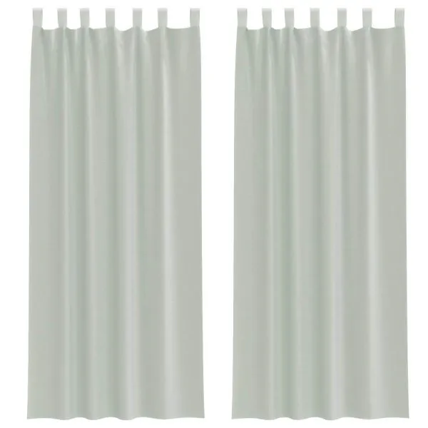 Perdele voal cu bucle 2 buc Gri deschis 140×260 cm