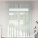 Perdele voal cu bucle 2 buc Gri deschis 140×260 cm