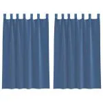 Perdele voal cu bucle 2 buc Albastru regal 140×175 cm