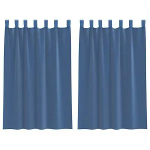 Perdele voal cu bucle 2 buc Albastru regal 140×175 cm