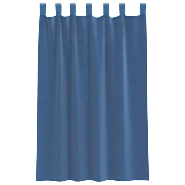 Perdele voal cu bucle 2 buc Albastru regal 140×175 cm