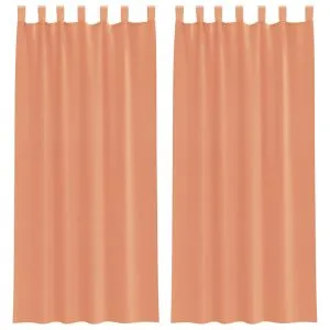Perdele Voile cu Bucle 2 buc Terracota 140×225 cm