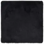Covor shaggy cu pom înalt, NAVARRA, negru, 240x240cm, poliester