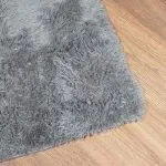 Covor shaggy cu pom înalt, NAVARRA, gri deschis, 240×240 cm