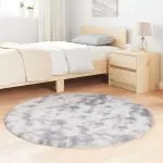 Covor shaggy cu pom înalt, NAVARRA, gri argintiu, 120×120 cm
