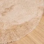 Covor shaggy cu pom înalt, NAVARRA, bej, 200×200 cm, poliester