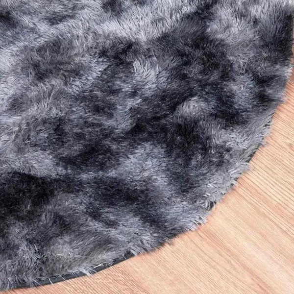 Covor shaggy cu pom înalt, NAVARRA, gri închis, 200×200 cm
