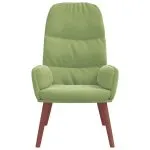 Scaun de relaxare, verde deschis, catifea