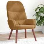 Scaun de relaxare, maro, catifea