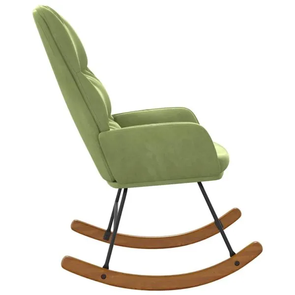 Scaun balansoar, verde deschis, catifea