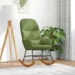 Scaun balansoar, verde deschis, catifea