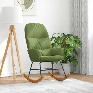 Scaun balansoar, verde deschis, catifea