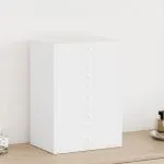Cutie de bijuterii 10 straturi cu suport pentru ceasuri alb