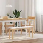 Bancă 110 cm din lemn masiv cauciuc
