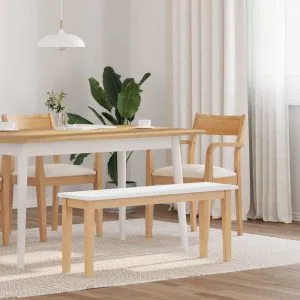Bancă 110 cm din lemn masiv cauciuc