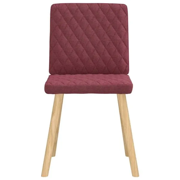 Scaune de bucătărie, 4 buc., roșu vin, material textil
