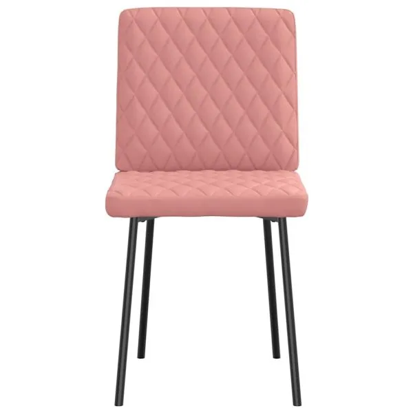 Scaune de sufragerie 6 buc piele artificială roz
