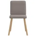 Scaune de sufragerie, 6 buc., gri taupe, material textil