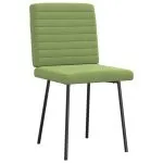 Scaune de sufragerie, 6 buc, verde deschis, catifea