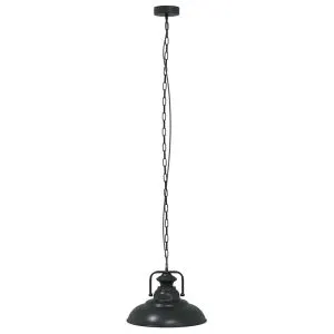 Lampă suspendată E27 Negru Ø 31 cm Fier