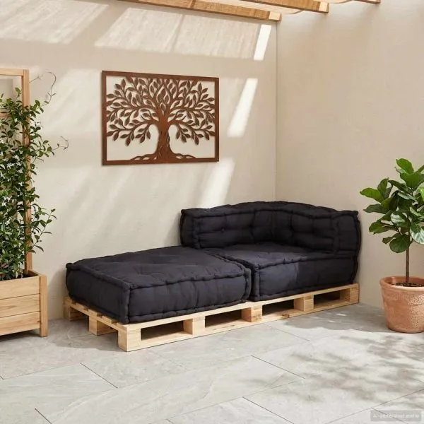 Puf modular Antracit 70x70x54 Material