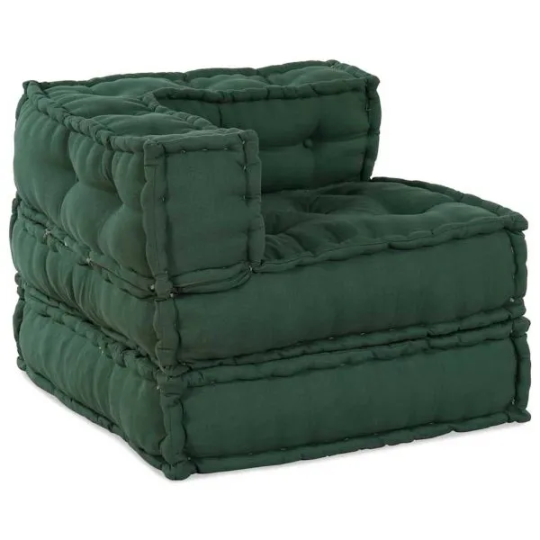 Puf modular verde 70x70x54 țesătură