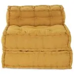 Puf modular galben 70x70x54 țesătură