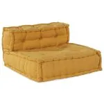 Puf modular galben 70x70x54 țesătură
