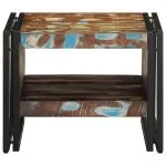Masuta de cafea multicolora 50x50x38 cm lemn masiv recuperat