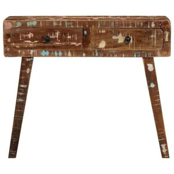 Masă consolă, 90x32x75 cm, lemn masiv recuperat