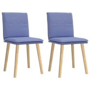 Scaune de sufragerie 2 buc țesătură Jeans Blue