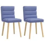 Scaune de sufragerie 2 buc țesătură Jeans Blue