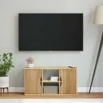 Dulap TV „ODDA” 79x24x40 cm din lemn masiv de pin