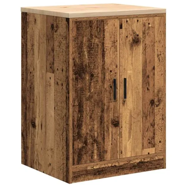 Dulap depozitare garaj lemn vechi 60x51x85 cm lemn masiv de pin